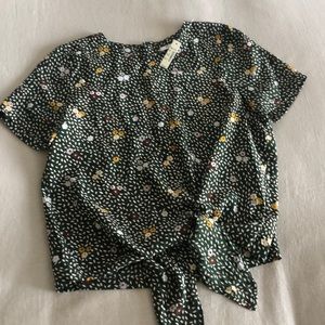 Madewell NWT floral silk blouse